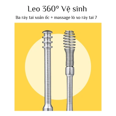Bộ 6 muỗng ngoáy tai thép không gỉ - dụng cụ vệ sinh tai chuyên nghiệp kèm túi đựng 8