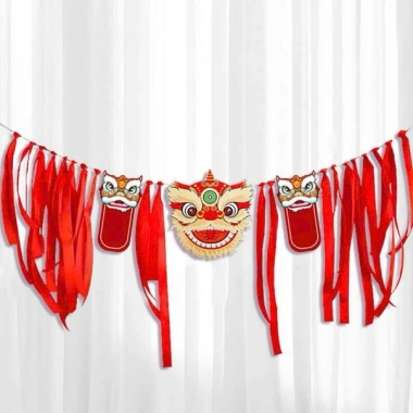 Bộ 6 quạt đỏ trang trí Tết 2.026 – Decor tiệc cưới, Noel, lễ hội – 16.000 VNĐ