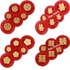 Bộ 6 quạt giấy đỏ gấp sẵn trang trí cưới hỏi, Noel, Tết 2.026, sinh nhật, nạp tài, song hỷ – Giá 29.000 VND 3