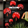 Bộ 6 quạt giấy đỏ gấp sẵn trang trí cưới hỏi, Noel, Tết 2.026, sinh nhật, nạp tài, song hỷ – Giá 29.000 VND 5