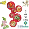 Bộ 6 quạt giấy đỏ gấp sẵn trang trí cưới hỏi, Noel, Tết 2.026, sinh nhật, nạp tài, song hỷ – Giá 29.000 VND 6