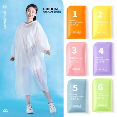 Bộ 7 áo mưa dùng một lần DIDOOGLT - Dày dặn, gọn nhẹ, chống thấm, chỉ 69,000 VND