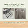 Bộ 7 món dụng cụ bàn ăn Inox 304, muỗng nĩa dao đũa ống hút kèm hộp, Hàn Quốc, giảm giá 3