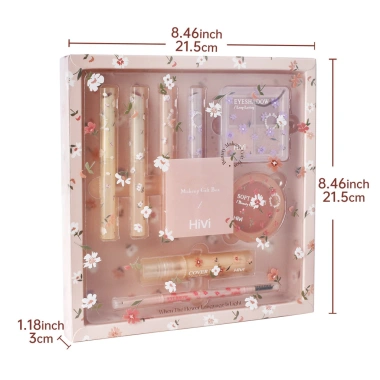 Bộ 8: Bút kẻ mày 2 đầu, Kem che, Phấn má hồng, Phấn mắt mịn, Son lì 251.900 VND
