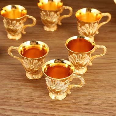 Bộ Ấm Chén Đồng Mạ Vàng Hoàng Gia Khay Cao Sang Trọng Giá Ưu Đãi 459.000₫ 5