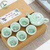 Bộ ấm chén trà gốm sứ Chén Cá Chép 1 bình kèm 6 ly, hộp quà tặng du lịch, giảm giá 89k