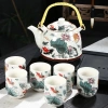Bộ ấm lớn Jingdezhen khay trà gốm sứ xanh trắng Trà Kung Fu hiện đại cho gia đình, giá ưu đãi 110.787 VND 7