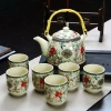 Bộ ấm lớn Jingdezhen khay trà gốm sứ xanh trắng Trà Kung Fu hiện đại cho gia đình, giá ưu đãi 110.787 VND 9