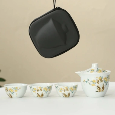 Bộ Ấm Trà Đất Sét Chống Bỏng 3 Cốc - Tiện Lợi Du Lịch, Giá Giảm 189.000₫ 7