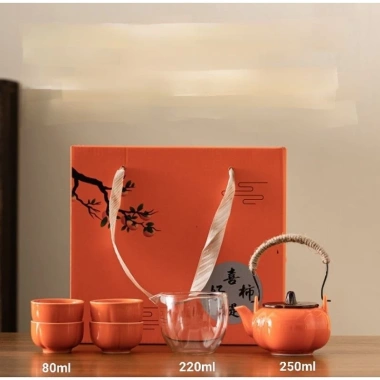 Bộ ấm trà gốm sang trọng - Quà tặng ngày Tết, set trà cao cấp, thiết kế tinh tế