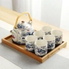 Bộ ấm trà gốm sứ lớn màu xanh trắng – Nồi Kung Fu 6 chén, giá ưu đãi 257.929₫ 7