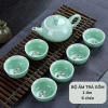 Bộ ấm trà men ngọc cá chép 3D nổi sắc nét – Gốm sứ cao cấp, hộp túi đẹp tặng biếu 3