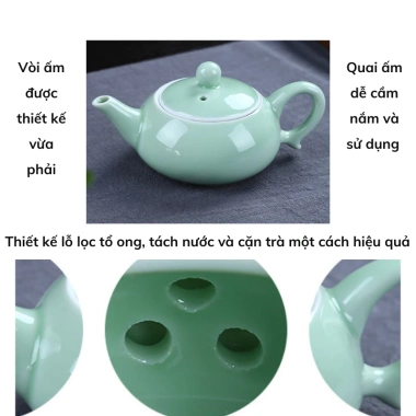 Bộ ấm trà men ngọc cá chép 3D nổi sắc nét – Gốm sứ cao cấp, hộp túi đẹp tặng biếu 7 Bộ ấm trà men ngọc cá chép 3D nổi sắc nét – Gốm sứ cao cấp, hộp túi đẹp tặng biếu 7