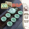 Bộ ấm trà men ngọc cá chép 3D nổi sắc nét – Gốm sứ cao cấp, hộp túi đẹp tặng biếu 10