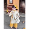 Bộ áo dài bé gái kèm quần Thuyền Quyên - Đôi áo dài tết họa tiết sắc nét, chỉ 199k 4