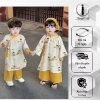 Bộ áo dài bé gái Nguyệt Hạ đôi kèm quần, họa tiết sắc nét, chỉ 210.000 VND