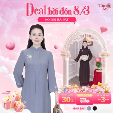 Bộ Áo Dài Cách Tân Ba Vạt Tâm An - Giá chỉ 430.000 VNĐ, giảm sâu từ 520.300