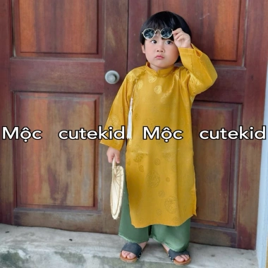 Bộ áo dài cặp bé 7-35kg, set áo dài cho bé trai và bé gái, lễ hội, lễ tết