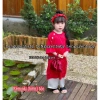 Bộ Áo Dài Đôi Anh Em 7-35kg - Áo Dài Đỏ + Hân Nghiên Đỏ kèm Bờm, Trang Phục Lễ Hội, Lễ Tết Giá ưu đãi 198k 8