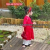 Bộ Áo Dài Đôi Anh Em 7-35kg - Áo Dài Đỏ + Hân Nghiên Đỏ kèm Bờm, Trang Phục Lễ Hội, Lễ Tết Giá ưu đãi 198k 9