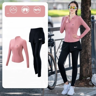 Bộ áo dài tay quần dài sport nữ tập gym yoga chạy bộ cầu lông, chất đẹp, giảm 169.900₫