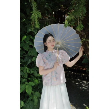 Bộ áo gấm hoa Tisora tay phồng đính hoa + chân váy Set Tết sang trọng, chỉ 442k 10 Bộ áo gấm hoa Tisora tay phồng đính hoa + chân váy Set Tết sang trọng, chỉ 442k 10
