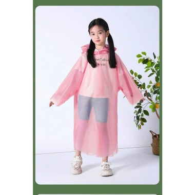 Bộ áo mưa 7 màu người lớn & 6 màu trẻ em, dùng 1 lần, gọn bỏ túi, tiện du lịch đi học