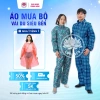 Bộ Áo Mưa Hoa Kẻ Chúc Sen Vải Dù In Họa Tiết Chống Rách Không Thấm Nước Dành cho Trẻ 45-70kg Giá Ưu Đãi 126.000₫