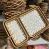 Bộ ba khay mây khảm trai đa năng – Đựng đồ ăn, bánh mì sang trọng, trang trí không gian – 75.000 2