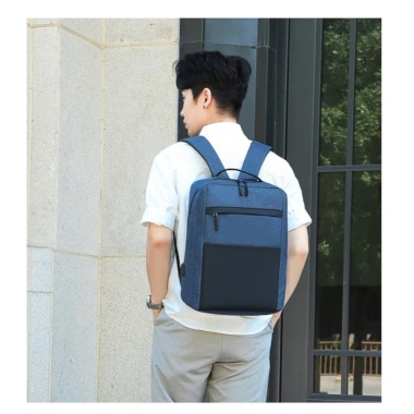 Bộ ba lô đen 3 trong 1: ba lô laptop, túi đeo chéo, túi xách mỏng chống nước nam nữ