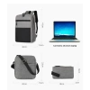 Bộ ba lô đen 3 trong 1: ba lô laptop, túi đeo chéo, túi xách mỏng chống nước nam nữ 4