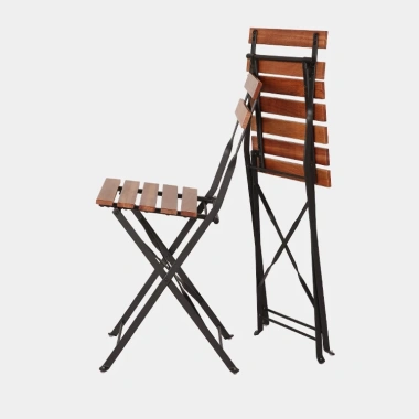 Bộ bàn ghế Tarno sắt gấp gọn cafe sân vườn, ban công, chịu lực 100kg, 420k