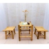 Bộ bàn ghế tre nhỏ decor Tết màu vàng nâu hun khói – phù hợp gia đình, ban công, Homestay, 250.000₫ 2