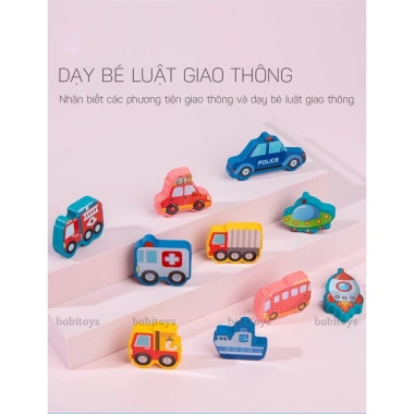 Bộ bảng gỗ câu cá học chữ, số, ghép hình động vật & trái cây - Đồ chơi trí tuệ bé 92.999đ 4