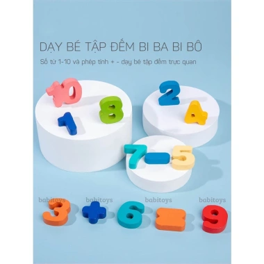 Bộ bảng gỗ câu cá học chữ, số, ghép hình động vật & trái cây - Đồ chơi trí tuệ bé 92.999đ 5