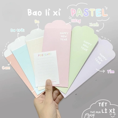 Bộ bao lì xì BASIC PASTEL 6 chiếc dáng dài lớn giảm còn 32.000đ - Mua ngay 2 Bộ bao lì xì BASIC PASTEL 6 chiếc dáng dài lớn giảm còn 32.000đ - Mua ngay 2