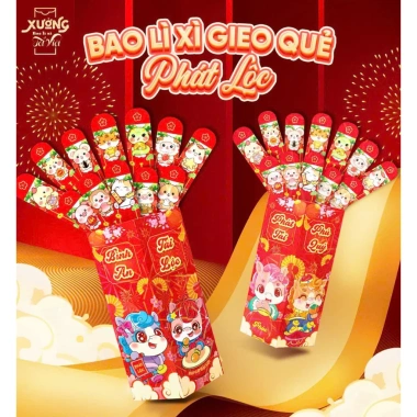 Bộ Bao Lì Xì Gieo Quẻ Tết 2.026 Bính Ngọ Hình Trụ 6 Cạnh In Bóng Cao Cấp 1 Hộp 12 Thẻ Giá Ưu Đãi 16.800₫