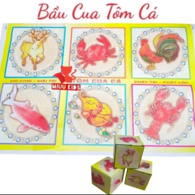 Bộ Bầu Cua Tôm Cá Trò 4 người - Giải trí Tết vui nhộn, gắn kết gia đình, giảm giá 39.900 VND 10