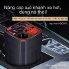 Bộ biến đổi nguồn ô tô 12V/24V sang 220V hiển thị số, sạc USB và Type-C đa năng