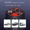Bộ biến đổi nguồn ô tô 12V/24V sang 220V hiển thị số, sạc USB và Type-C đa năng 2