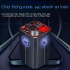 Bộ biến đổi nguồn ô tô 12V/24V sang 220V hiển thị số, sạc USB và Type-C đa năng 4