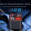 Bộ biến đổi nguồn ô tô 12V/24V sang 220V hiển thị số, sạc USB và Type-C đa năng 5