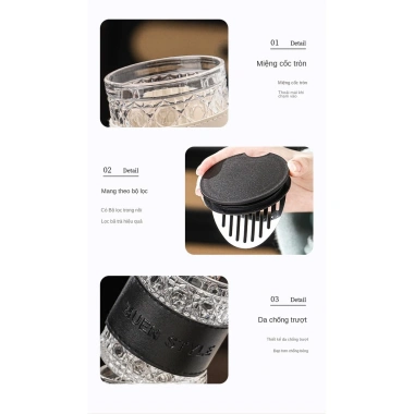 Bộ bình cốc thủy tinh Muen bọc da, uống nước trà cà phê, chịu nhiệt, kèm giá úp decor, giá ưu đãi 5 Bộ bình cốc thủy tinh Muen bọc da, uống nước trà cà phê, chịu nhiệt, kèm giá úp decor, giá ưu đãi 5