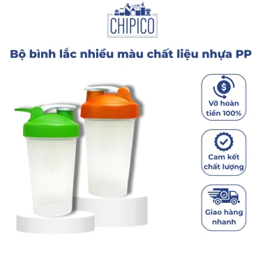 Bộ Bình Lắc Nhựa PP Chịu Nhiệt 400ml‑600ml + Lò Xo Inox 304 – Pha Sữa Gym Whey, Giá 7.000đ