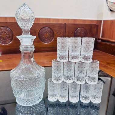 Bộ bình + ly tỉu thủy tinh cao cấp - Thiết kế sang trọng, giảm giá 68k chỉ 68.000đ 2