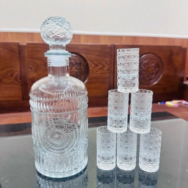 Bộ bình + ly tỉu thủy tinh cao cấp - Thiết kế sang trọng, giảm giá 68k chỉ 68.000đ 5