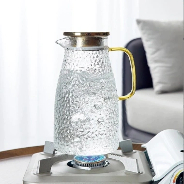 Bộ bình nước cao cấp M01 kèm 6 ly pha lê chịu nhiệt 400°C, dùng được trên bếp – Giá ưu đãi 265k