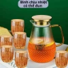 Bộ bình nước cao cấp M01 kèm 6 ly pha lê chịu nhiệt 400°C, dùng được trên bếp – Giá ưu đãi 265k 8