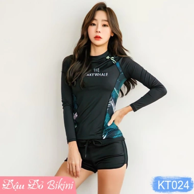 Bộ bơi đôi nam nữ đẹp, áo dài tay, quần dài kín, thun lạnh, chống nắng - Giá chỉ 390k 10