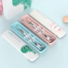 Bộ cắm trại 3 món: dao kéo, đũa thép không gỉ, muỗng nĩa trong hộp lưu trữ a41-3 3